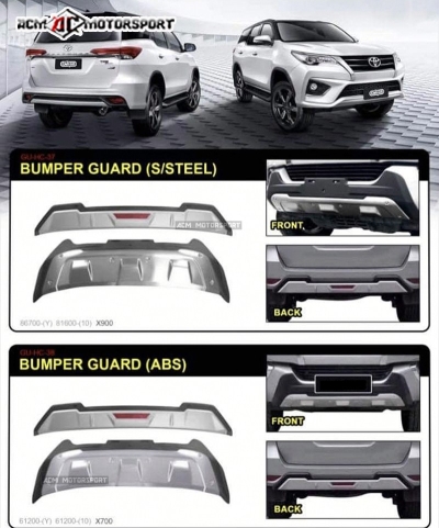 Toyota Fortuner Front and Rear Bumper Guard