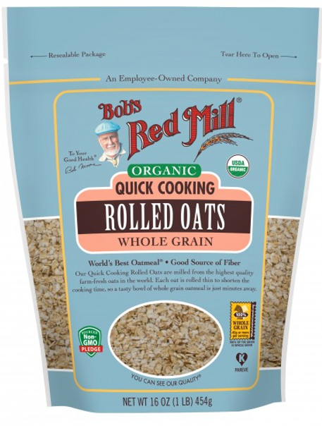 Organic Quick Cooking Rolled Oats 454g