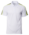 CRP 1603 White-Neon Green-Charcoal Racer Polo CRP 1600 CrossRunner Dry Fit Polo Shirt