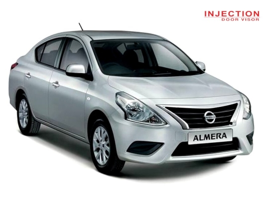 NISSAN ALMERA / SUNNY (N17) 12Y-ABOVE = INJECTION DOOR VISOR WITH STAINLESS STEEL LINING