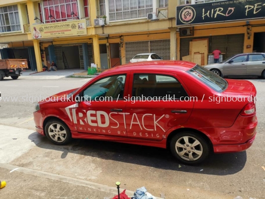 Red stack Sticker vehicles Car sticker at klang