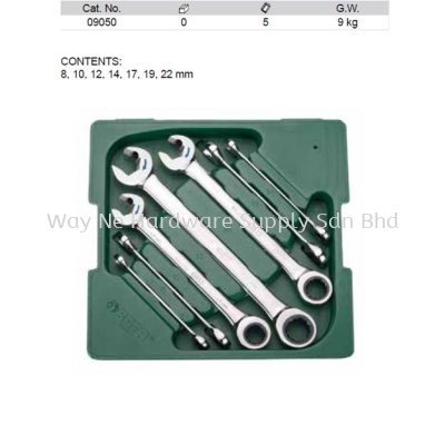 09050 - Pc Metric Double Ratcheting Wrench Set