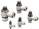 Speed controller Stainless steel corrosion-resistant type (SC3P) Speed control valves, metering valves Speed control valves, check valves, auxiliary components CKD