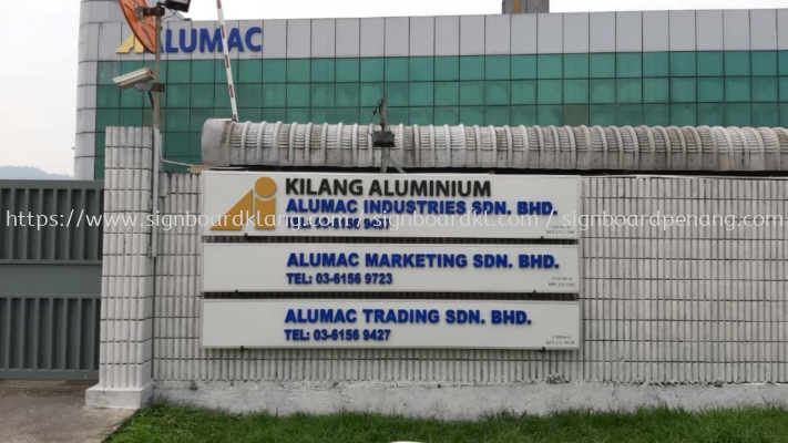 Alumac Normal metal G.I signboard at sugai buloh Kuala Lumpur