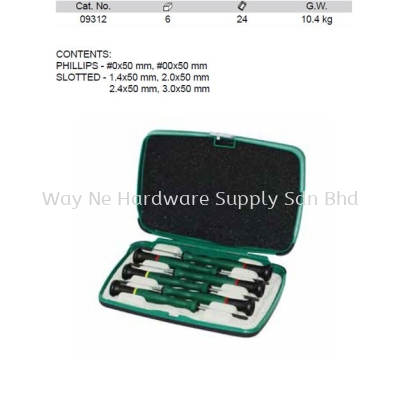 09312 - Pc Precision Combination Screwdriver Set