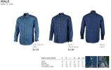 SJ 02 SJ 06 Fined Soft Denim Shirt UZON Corporate Uniform Corporate Uniform