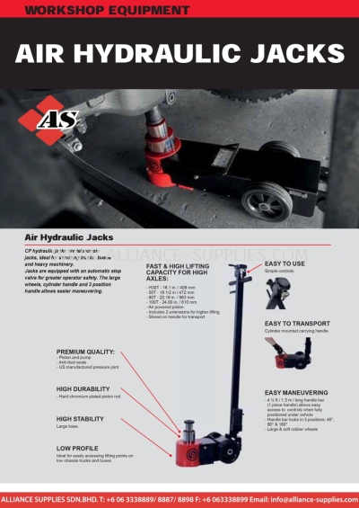 CP Workshop Equipment - Air Hydraulic Jacks