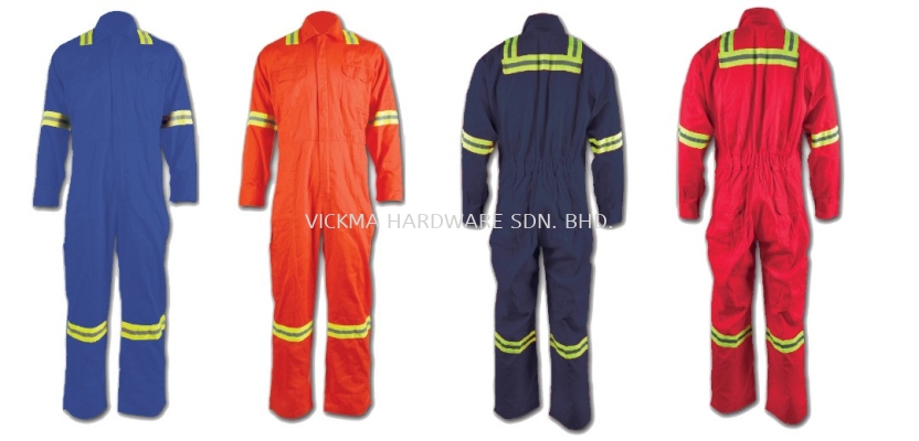 100% COTTON COVERALL C/W REFLETOR