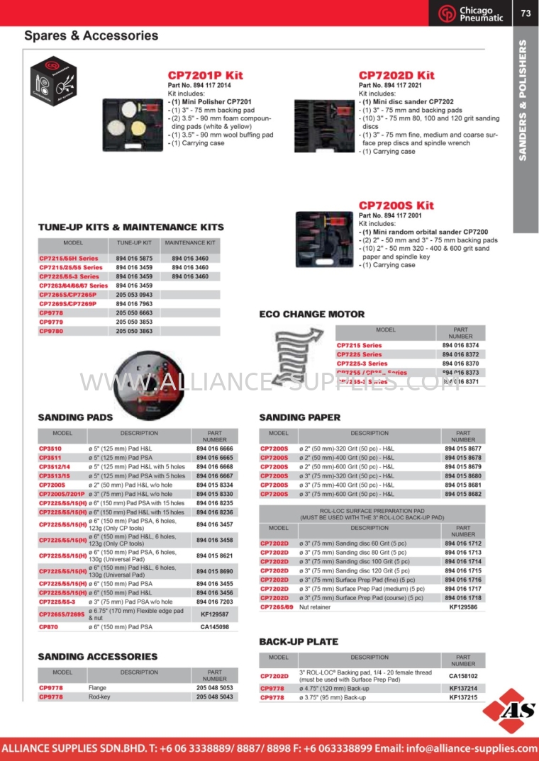 CP Spares & Accessories CP Sanders & Polishers CP Vehicle Range CHICAGO PNEUMATIC