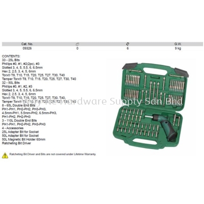 09326 - Pc Ratcheting Bit Driver Set