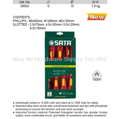 09303 - Pc T-series VDE Insulated Screwdriver Set