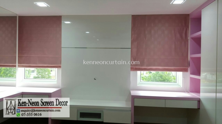 Custom make and installtion Roman Blinds (jb, kulai, gelang patah, ulu tiram, Iskandar, Mouth Austin, etc and Singapore)