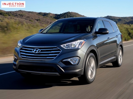 HYUNDAI SANTAFE 13Y-19Y = INJECTION DOOR VISOR WITH STAINLESS STEEL LINING