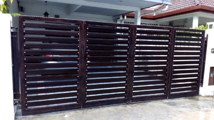 Reference Of Wrought Iron Aluminium Mixed Gate