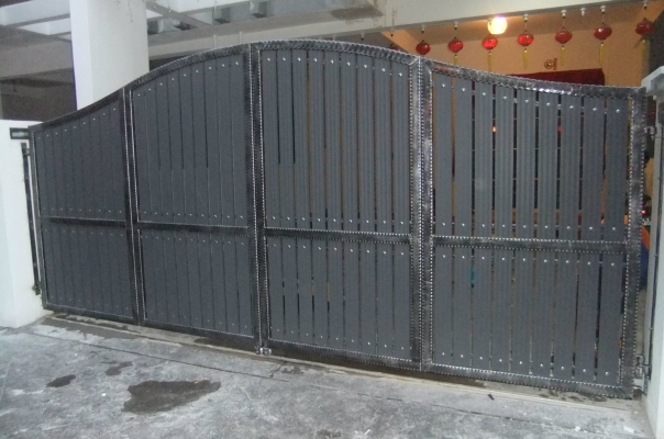 Reference Of Wrought Iron Aluminium Mixed Gate