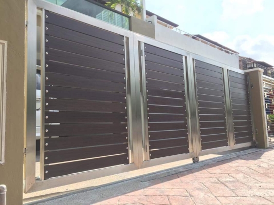 Reka Bentuk Pintu Pagar Campur Plate Aluminium