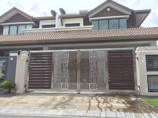 Reka Bentuk Pintu Pagar Campur Plate Aluminium