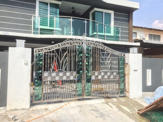 Reka Bentuk Pintu Pagar Campur Plate Aluminium