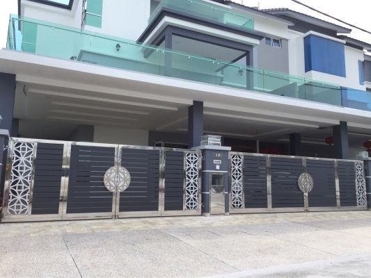 Reka Bentuk Pintu Pagar Campur Plate Aluminium