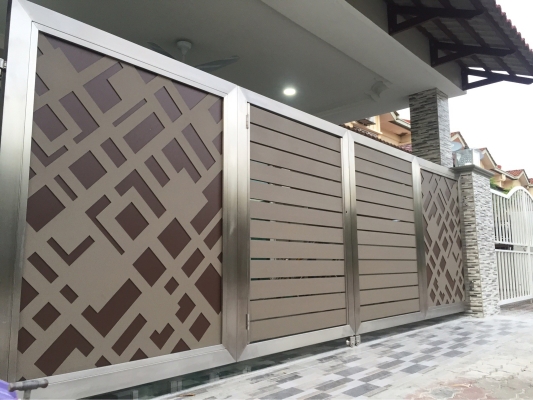 Steel & Aluminium Plate Mix Gate Design