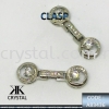 834366, CLASP, A83436, 2PCS/PCK Clasp  Jewelry Findings, White Gold Plating