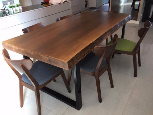 Solid Wood Table Slab Dining 