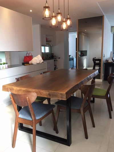 Solid Wood Table Slab Dining 