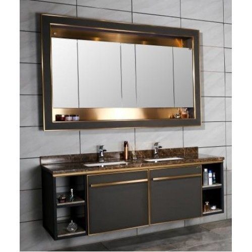 TORA BATHROOM BASIN CABINET TR-BBC-MC- 11423 Ready Made Wash Basin Cabinet With Mirror Bathroom / Washroom Choose Sample / Pattern Chart