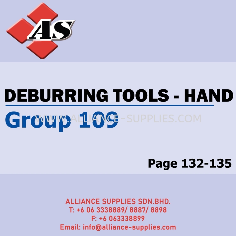 CROMWELL Deburring Tools - Hand (Group 109) CROMWELL Cutting Tools CROMWELL (MY)