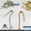 830476, CLASP, 0283047, GOLD/WHITE GOLD, 4PCS/PCK Clasp  Jewelry Findings, White Gold Plating