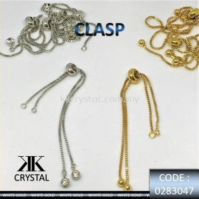 830476, CLASP, 0283047, GOLD/WHITE GOLD, 4PCS/PCK