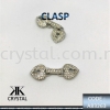 832638, CLASP, A83263, KEY IN HEART, WHITE GOLD, 2PCS/PCK Clasp  Jewelry Findings, White Gold Plating