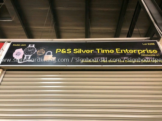 R&S silver time Normal normal metal g.i signboard signage at giant super market klang bukit tinggi