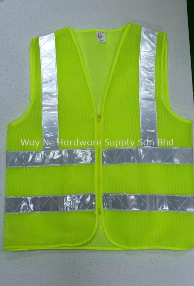 Netting Safety Vest w. 4 pvc reflective tape