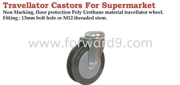 376(2DS) Series Bolt Hole Travellator Castor Wheel  Travellator Castor  Castors Wheel