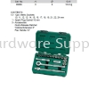 1208 - Pc-1-2-Drive-12-Point-Metric-Socket-Set9 Socket & Drive Tool - Set SATA Hand & Air Tools