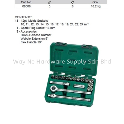 1208 - Pc-1-2-Drive-12-Point-Metric-Socket-Set9