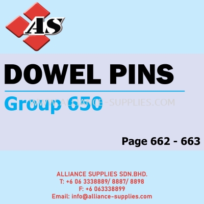 CROMWELL Dowel Pins (Group 650)