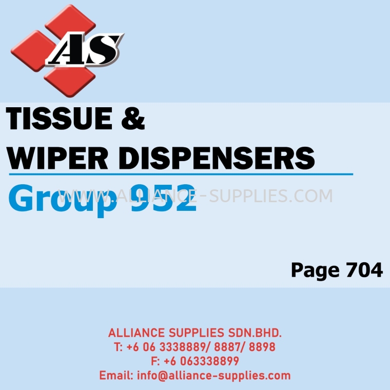 CROMWELL Tissue & Wiper Dispensers (Group 952) CROMWELL Janitorial & Hygiene CROMWELL (MY)