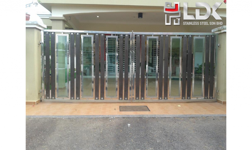 Stainless Steel Mix Gate Design  Johor Bahru / Johor Jaya / Masai / Ulu Tiram / Tampoi / Bukit Indah Gate Design Gate Malaysia Reference Renovation Design 