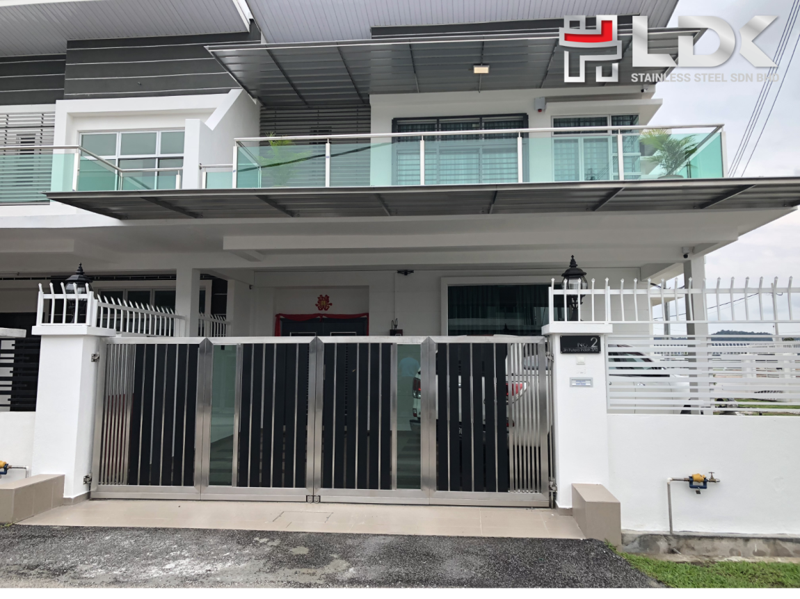 Stainless Steel Mix Gate Design  Johor Bahru / Johor Jaya / Masai / Ulu Tiram / Tampoi / Bukit Indah Gate Design Gate Malaysia Reference Renovation Design 