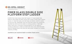 Fiber Glass Double Side Platform Step Ladder