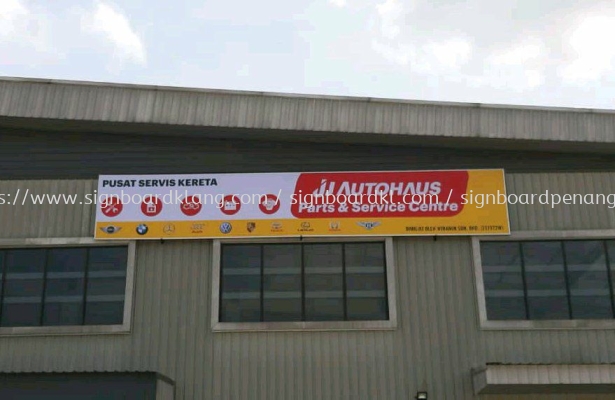 Ji Autohaus car service centre Normal metal g.i signboard at cheras Kuala Lumpur