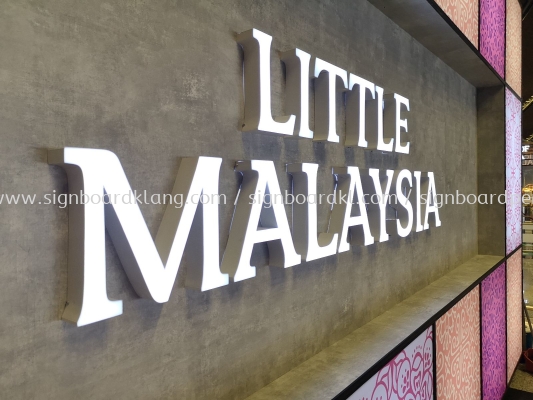 Little Malaysia 3D LED channel box up lettering signage at sepang international airport KLIA