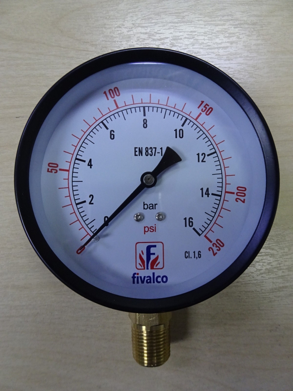 FIVALCO FP11 3/8" BSPT BOTTOM ENTRY PRESSURE GAUGE