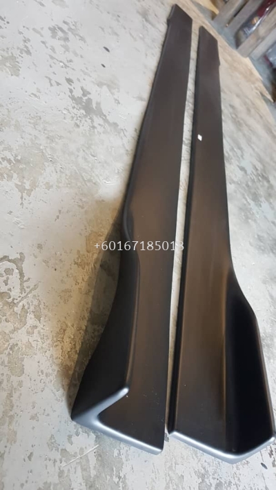 mitsubishi lancer cs3 cs5 side skirt lip abs black material new set with installation