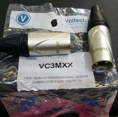 Voltech VC3MXX 3 Pin XLR Male Connector