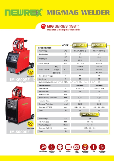 NEWREX INVERTER WELDING MACHINE IM4000EF+IM5000EF