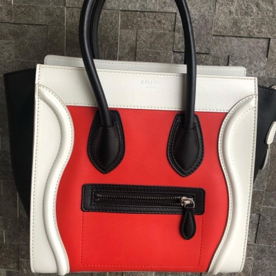 Celine Micro Luggage Tote Tricolor