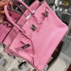 Hermes Birkin 25 Bubblegum/Gris T HSS Chevre PHW Hermes